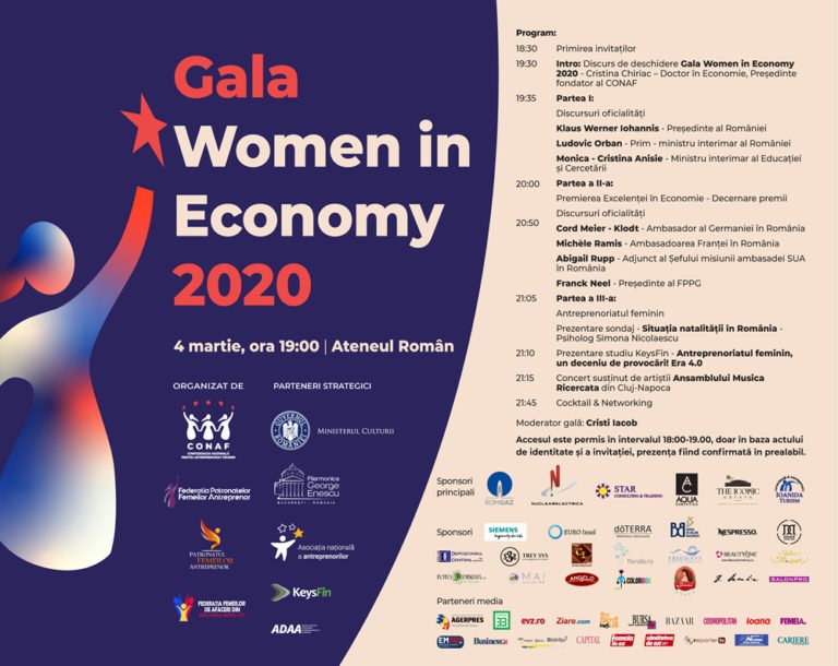 Gala Women in Economy 2020 premiază excelența în business
