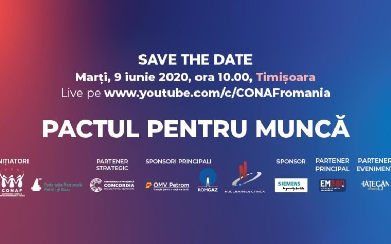Comunicat de Presă – Conferințele „Pactul pentru Muncă – Împreună Reconstruim România”