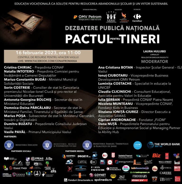 CONAF: Abandonul şcolar, fenomen surprinzător de amplu pentru o ţară în care învăţământul este gratuit şi obligatoriu