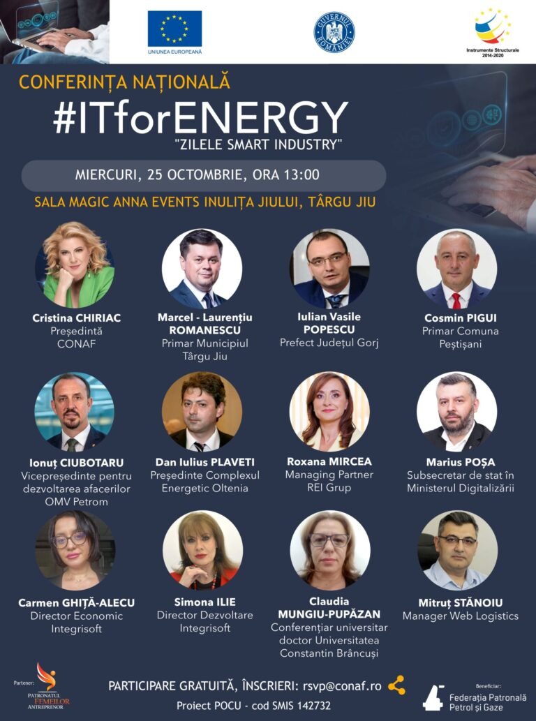 Conferința #ITforENERGY la Târgu Jiu: Pregătirea IMM-urilor pentru transformarea digitală prin creșterea competențelor digitale ale angajaților