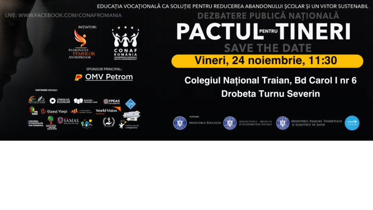 ”Pactul pentru Tineri” ajunge în Drobeta Turnu Severin