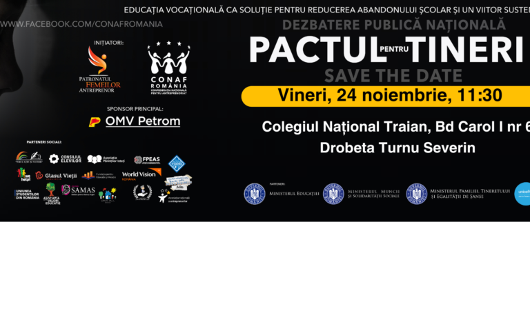 ”Pactul pentru Tineri” ajunge în Drobeta Turnu Severin