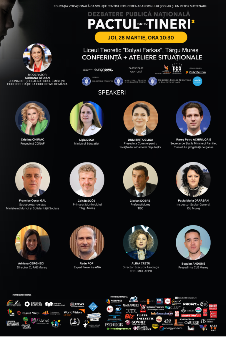 Pactul pentru Tineri ajunge la Mureș, județ fruntaș la numărul de mame minore