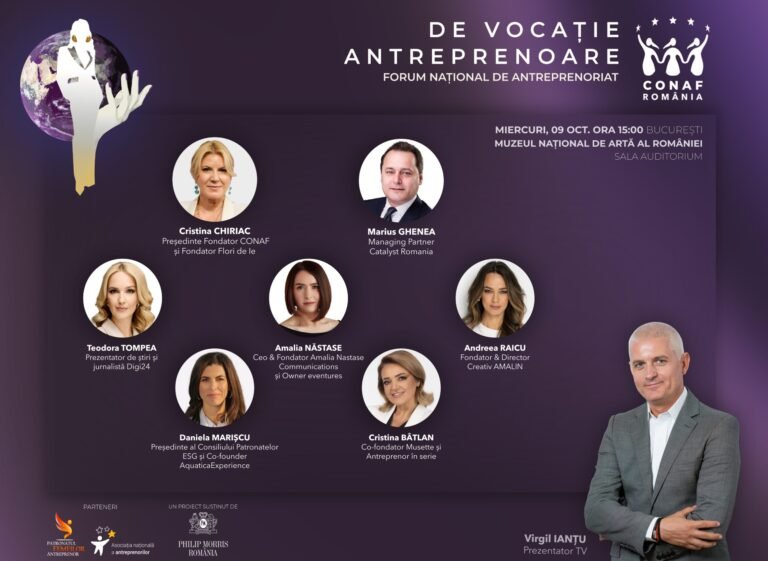Forumul Național De Vocație Antreprenoare – Susținerea antreprenoriatului feminin în România având motto-ul  Inspiră-te, Dezvoltă-te, Informează-te/România nu își mai poate permite să ignore jumătate din potențialul său!